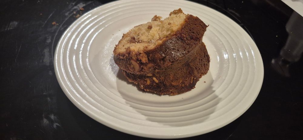 Sugary carapace glistening in the recessed lighting