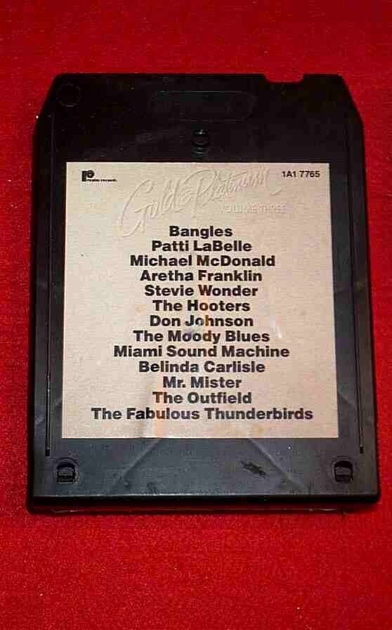 Image of an actual 8-track tape hits compilation produced in 1987 and sold through the Columbia Record & Tape Club