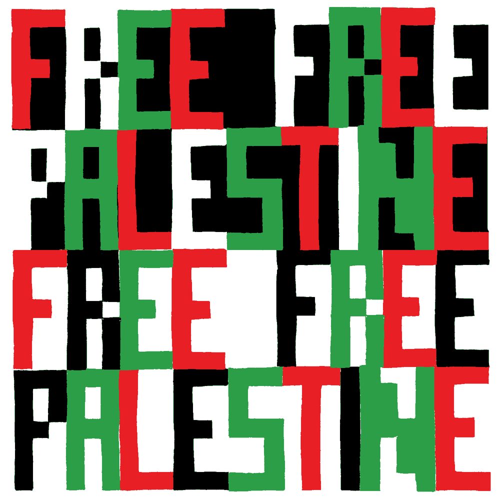 free palestine graphic by josh macphee