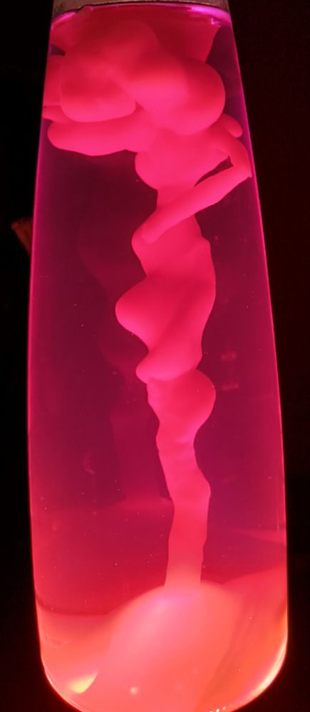 Lava lamp making a subjective shape.