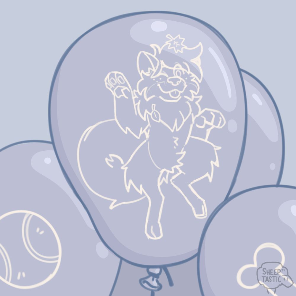 suspiciously arlie-printed/doggy related balloons :3