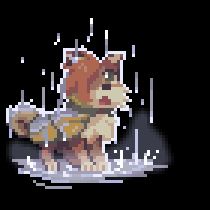 arlie in a raincoat, enjoying a spring shower