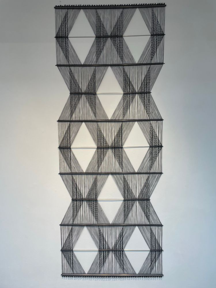 Peter Collingwood geometric woven wall hangings