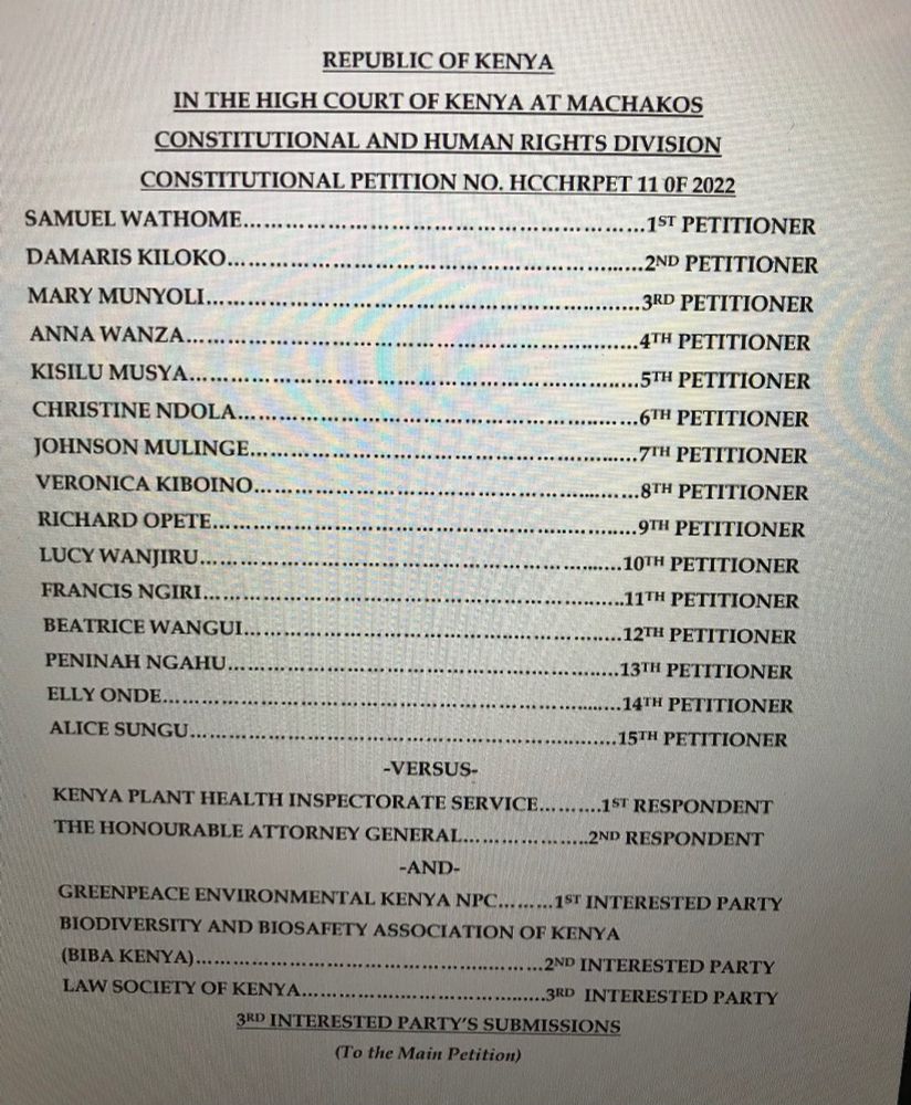 This list of the names of these brave men and women farmers who have taken the case all the way to court is powerful in itself.