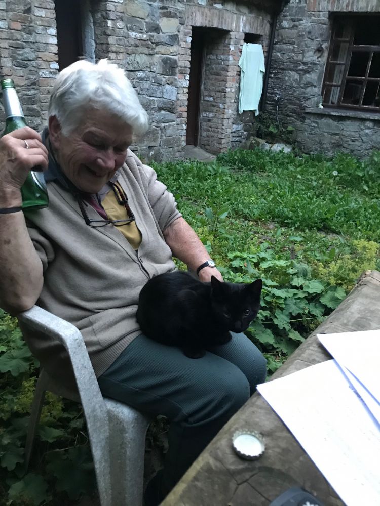 Dervla Murphy at home in the Old Market Lismore County Waterford. 2019. 