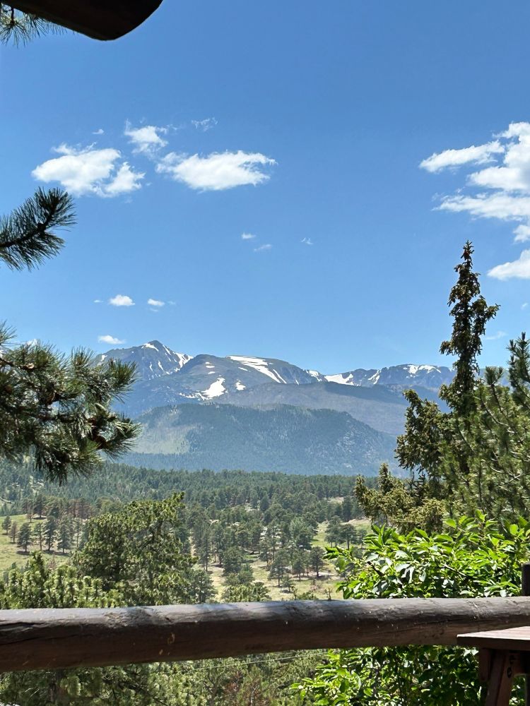 Snow capped peaks in the Rocky Mountain National Park. 