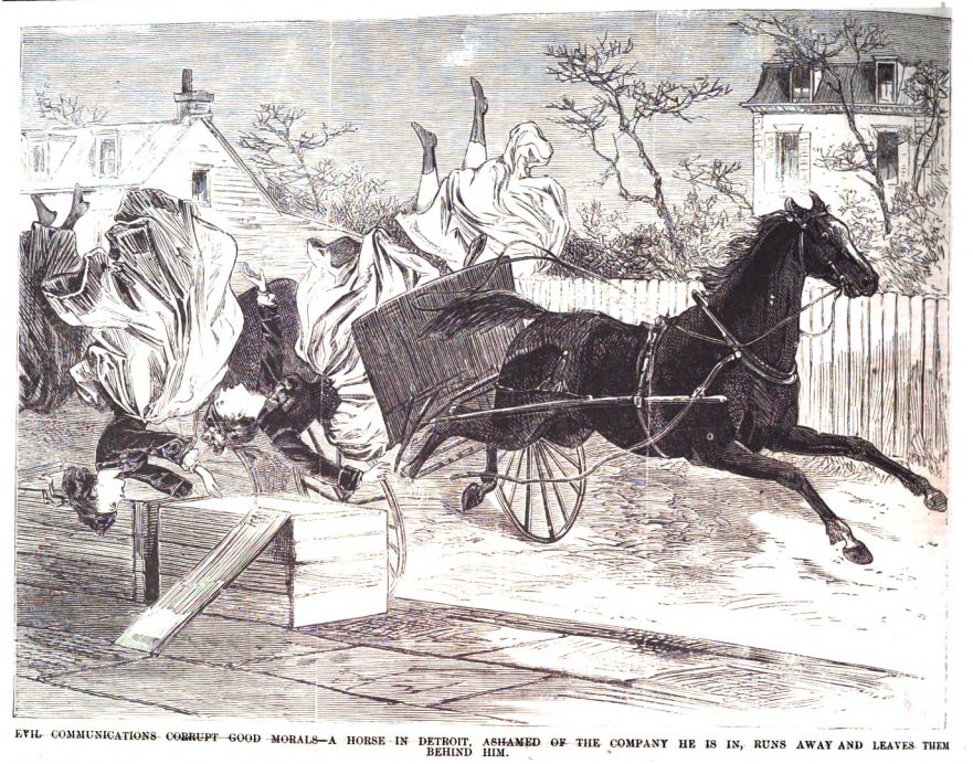 A historic news paper illustration titled 