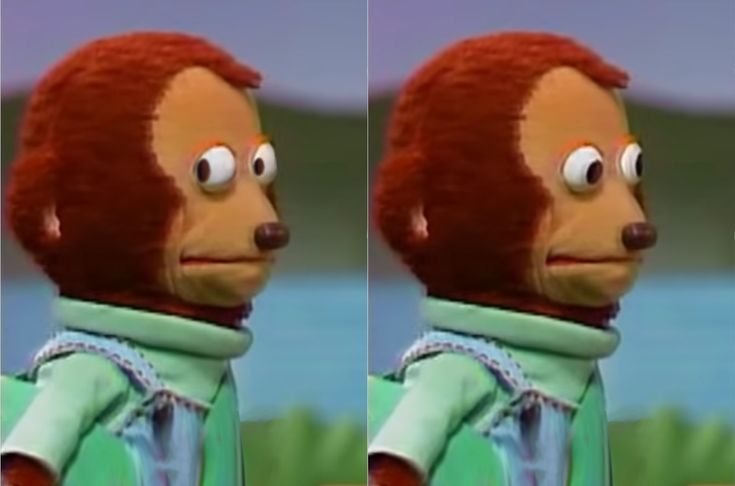 Monkey side eye meme