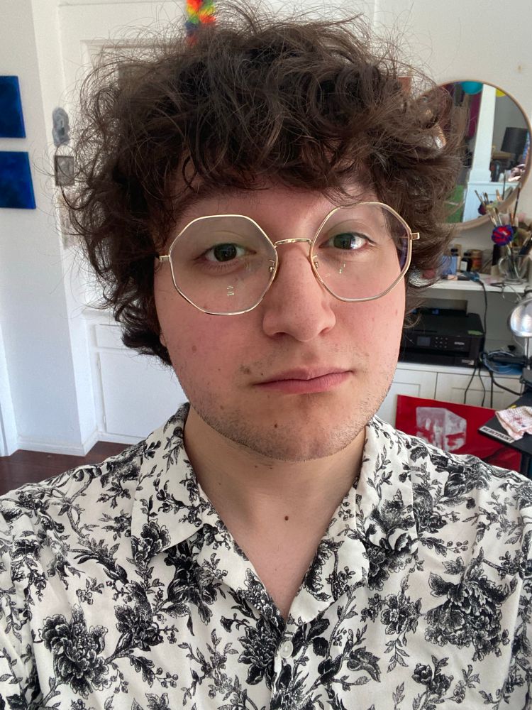A selfie of me with fun new glasses
