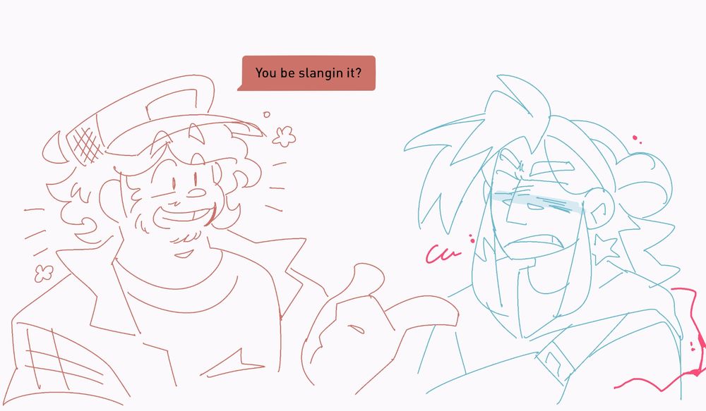 Kletus brightly smiles, pointing a finger towards Chrono.

Kletus: You be slangin it?

Chrono's face darkens, he grits his teeth in anger, and bright pink electricity begins to manifest around Chrono's shoulders.