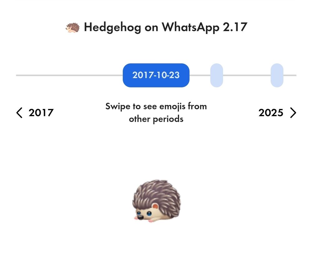 una foto del emoji antiguo del erizo