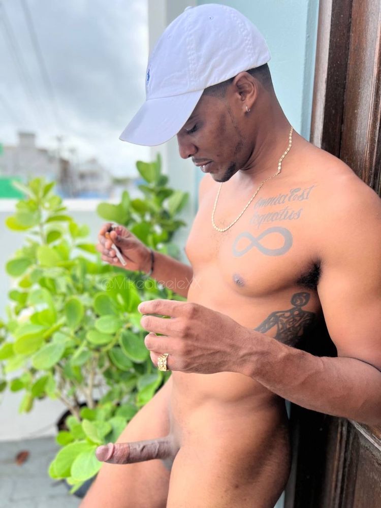 Mike nude posing with his hard dick out 