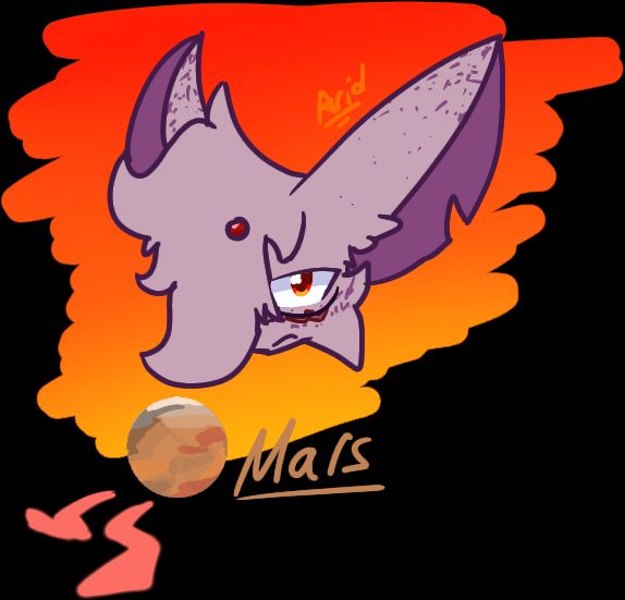 mars the Espeon but scruffyeevee