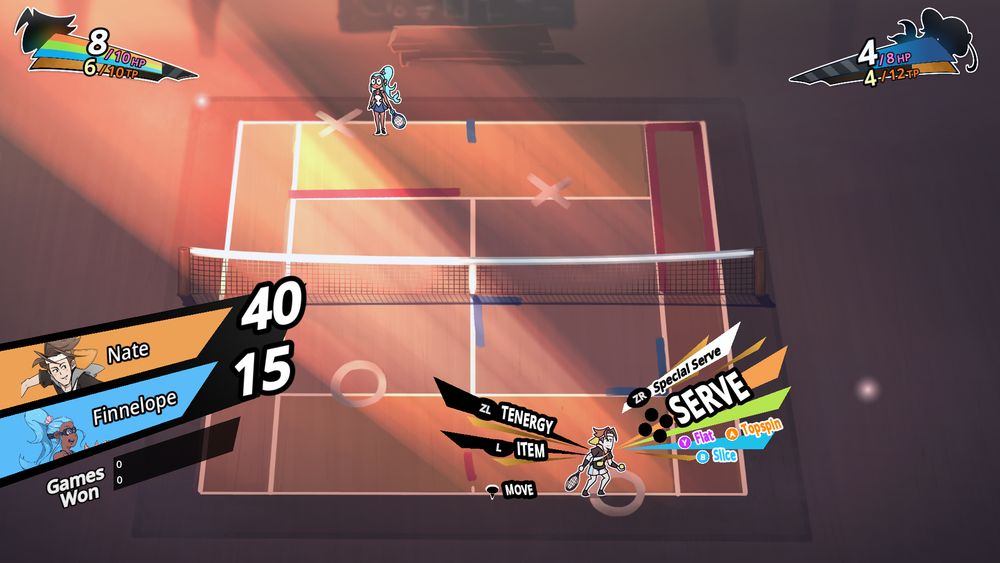 Nate vs Finnelope and a bunch of options are coming out of him like "Serve" and "Tenergy"