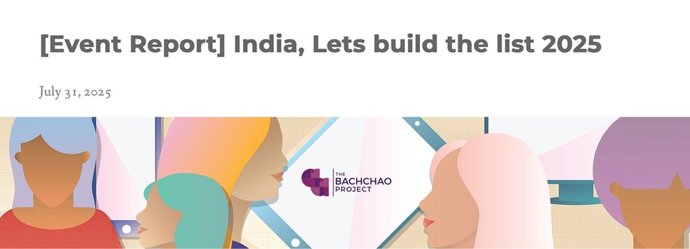 Illustration saying 'Event report: India, let's build the list'