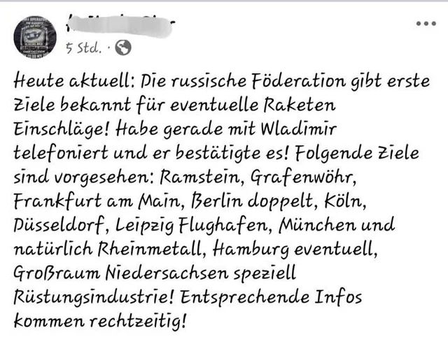 Mann hat angeblich mit Wladimir telefoniert, der ihm Ziele durchgegebene hat