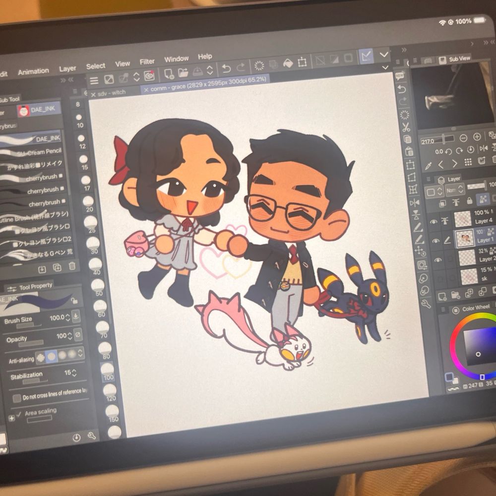 Flat colors applied