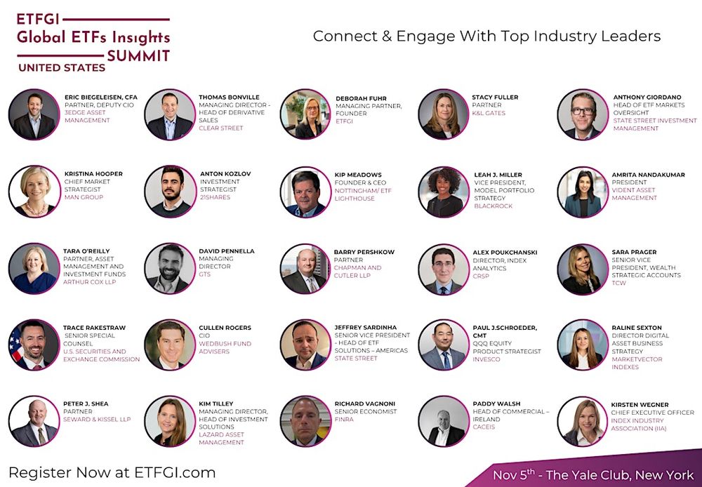 Don't miss the 6th Annual ETFGI Global ETFs Insights Summit Nov 5th-New York City