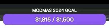 modmas 2024 goal: $1815/$1500