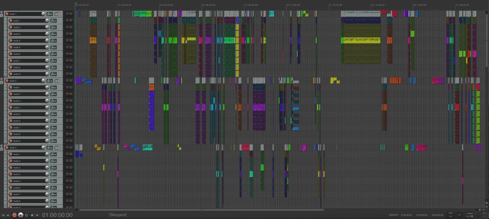 Reaper project converted using OTIO format from Davinci Resolve.