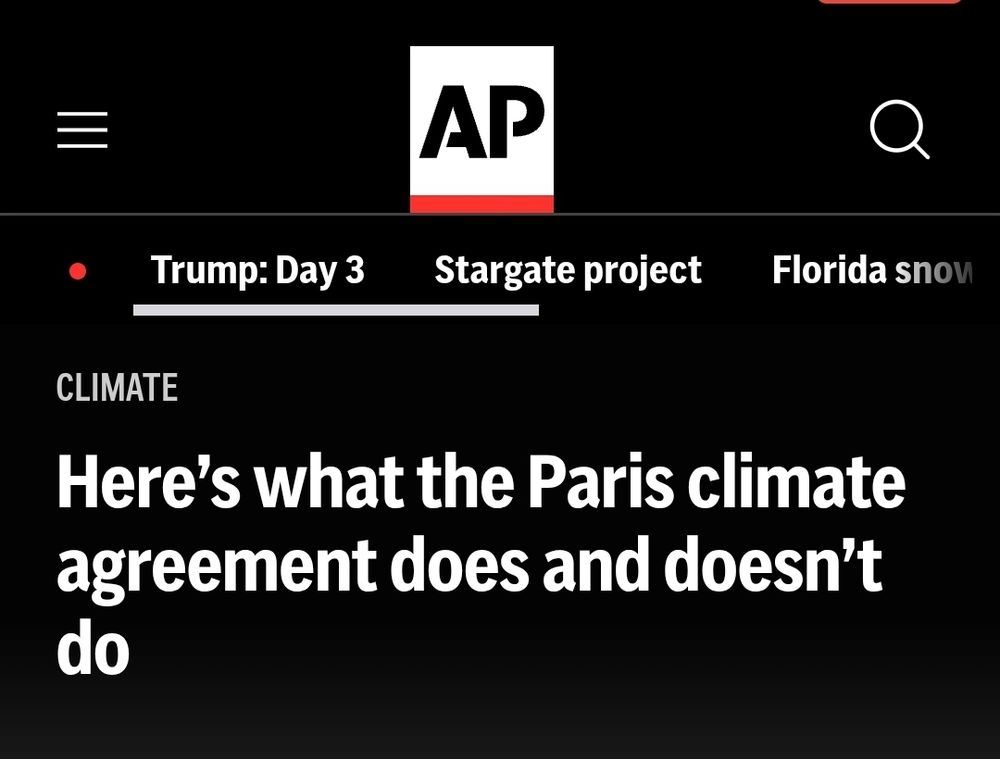 AP Headline: "Climate

Here’s what the Paris climate agreement does and doesn’t do"
