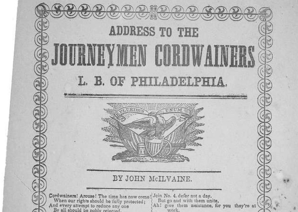 Text of speech to Journeyman Cordwainers, ca ~1800