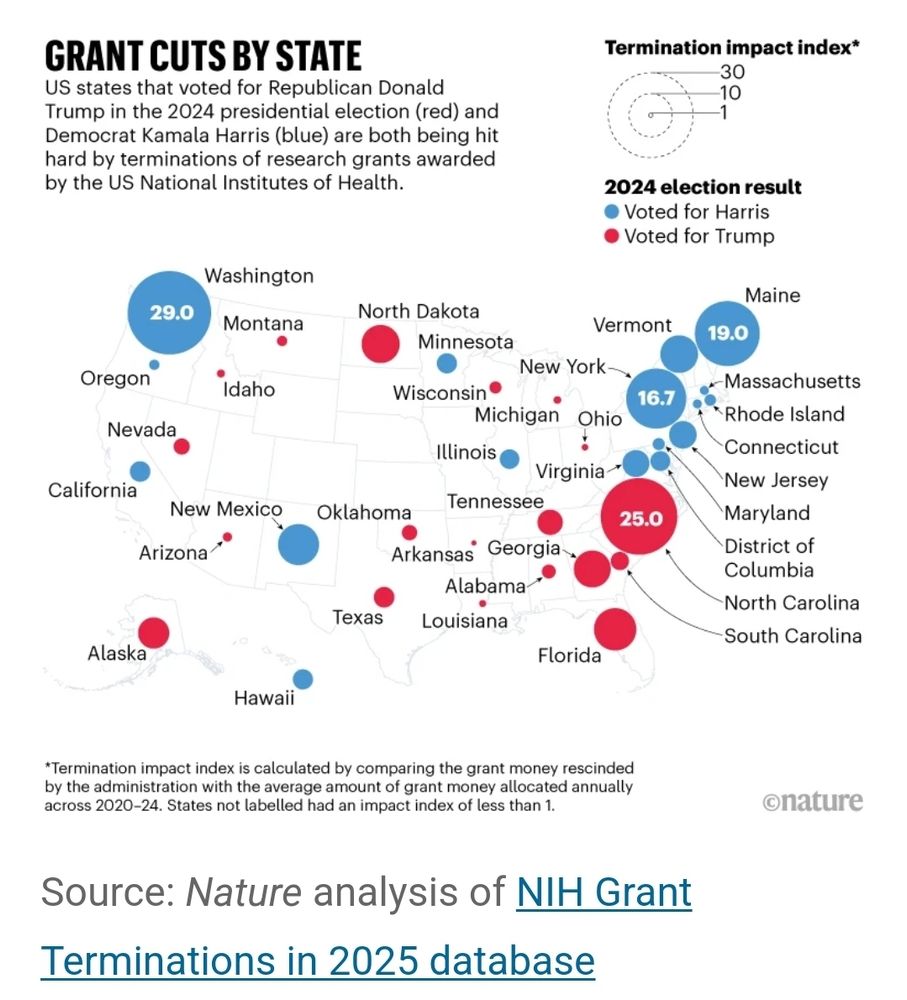 Map of grant cancellation impact by state