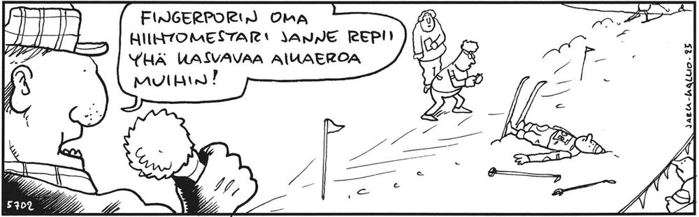 Fingerpori-sarjakuva Helsingin Sanomissa 15.12.2025