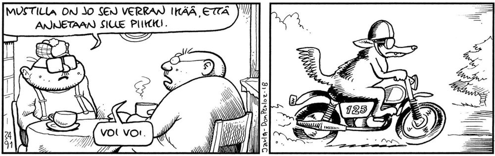 Fingerpori-sarjakuva Helsingin Sanomissa 11.4.2025