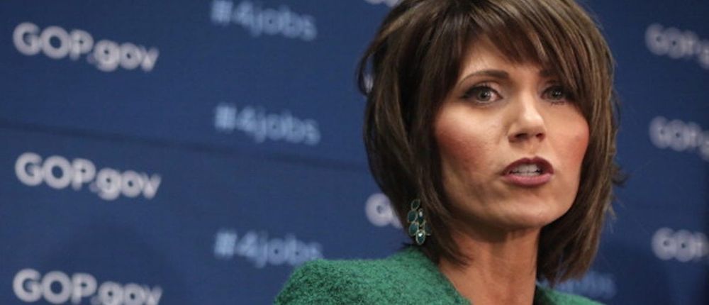 Sen Noem before the surgeon apparently altered every bone and skin in her face. 