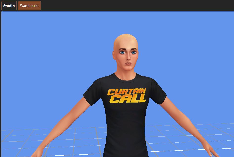 shirt in sims4studio with bjym/b.a.p curtain call logo