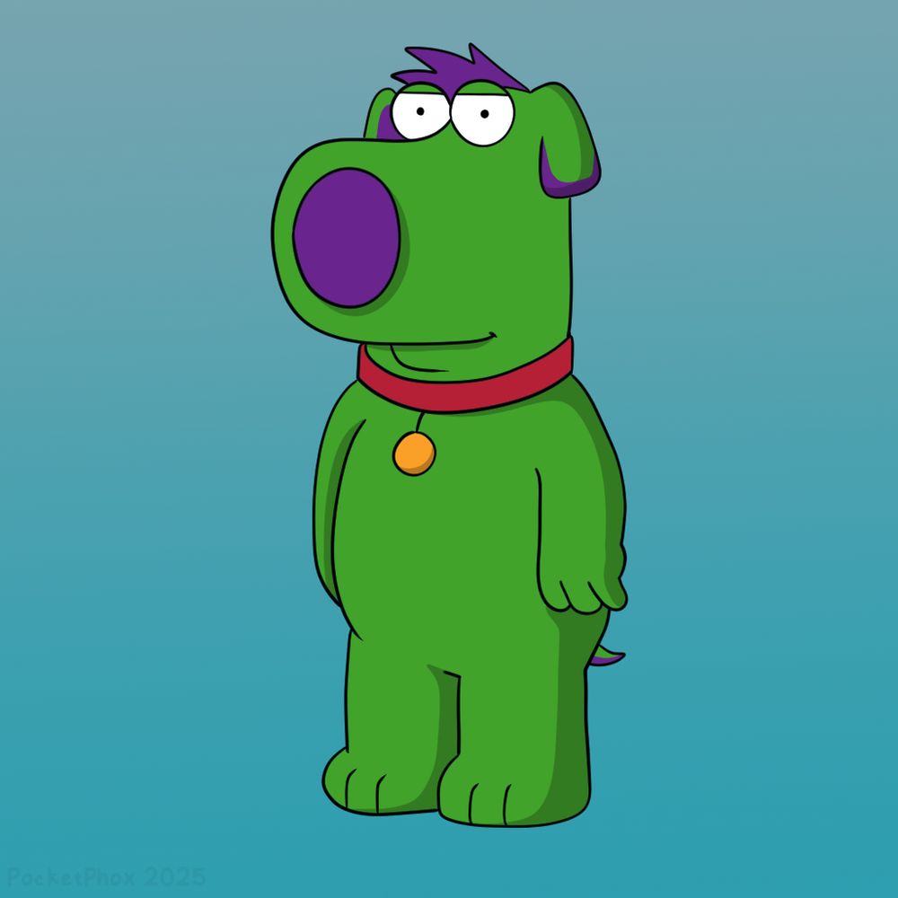 drawover of teddy as brian griffin