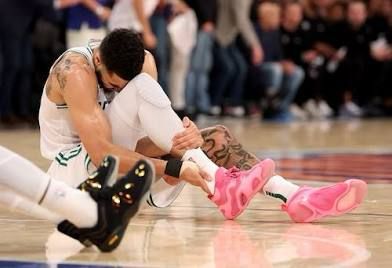 Boston Celtics player, Jason Tatum after Achilles injury