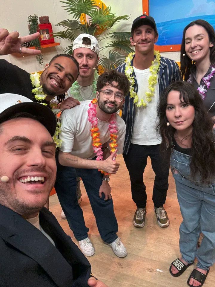 Selfie de fin de la 15ème émission de #BOAT avec Hctuan, Chris, Zafeel, Eloy Spinnler, Clara Runaway et OPCrotte accompagnant votre hôte ZeratoR.