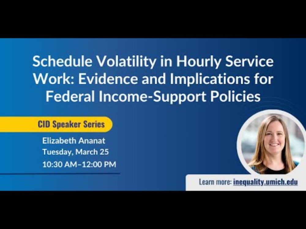 Elizabeth Ananat: Schedule Volatility in Hourly Service Work