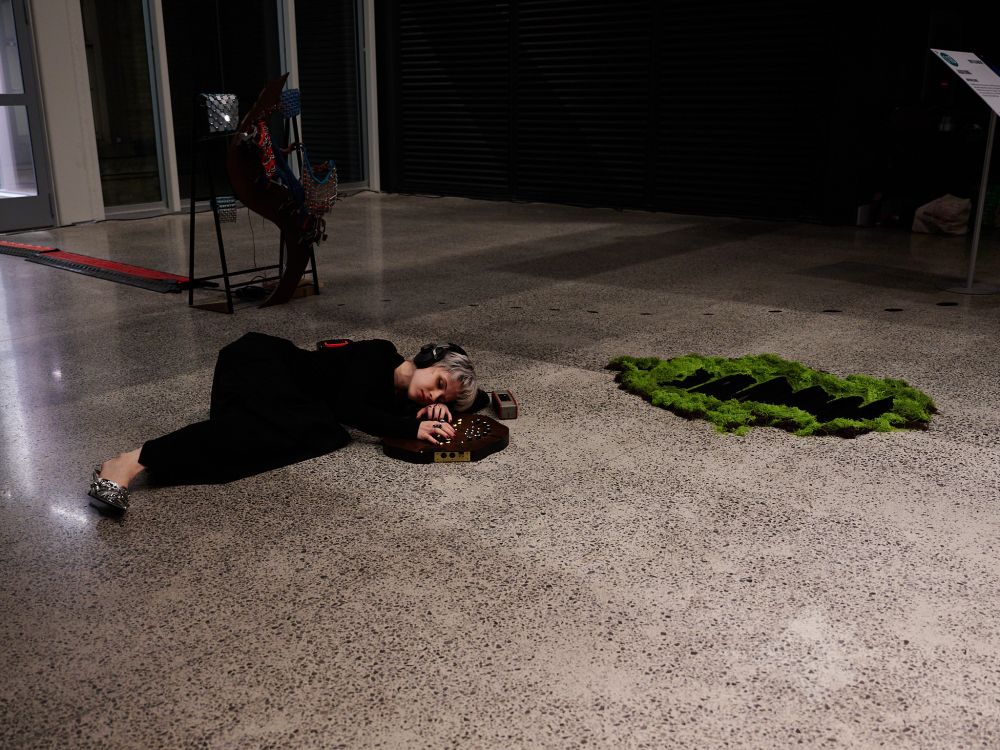 Knitting Echoes by Ailin Dong was project #116 at Nuit Blanche Toronto 2025.