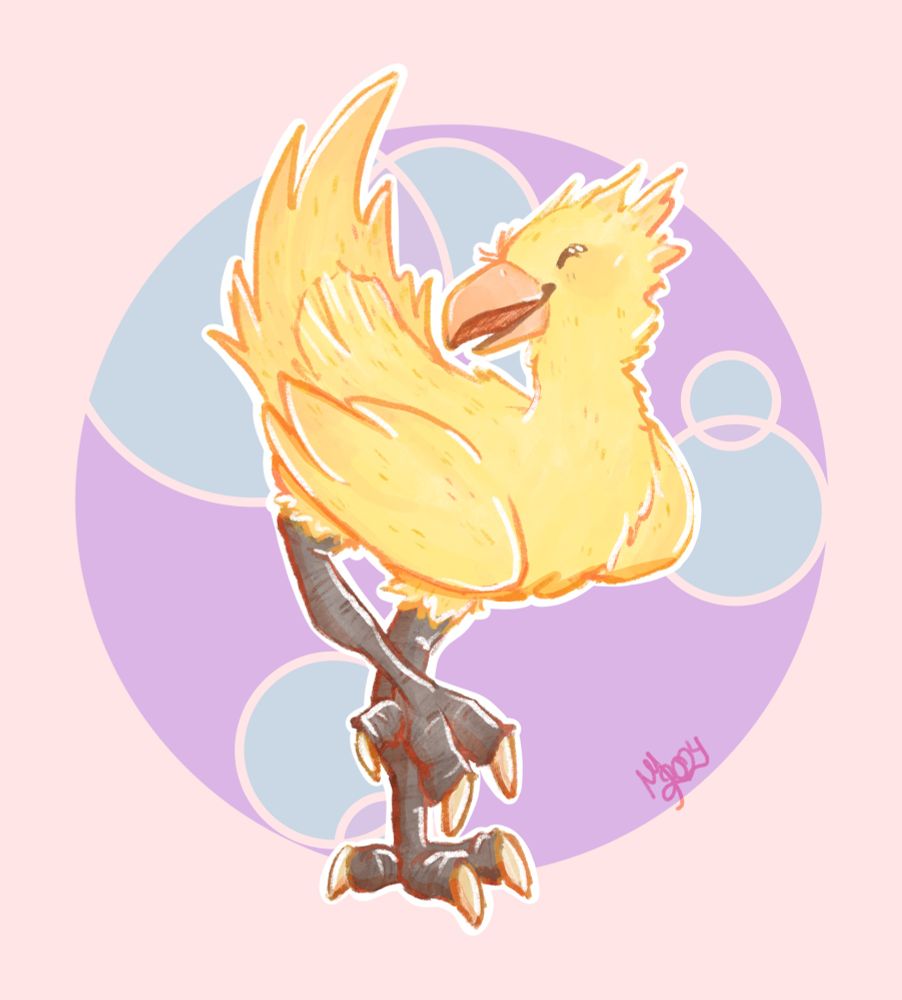 ✨Bubbly chocobo dude who is also very excited. About what? I do not know (gift for a friend) ✨