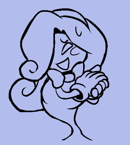 Vivian from Paper Mario wearing a bow tie without a hat