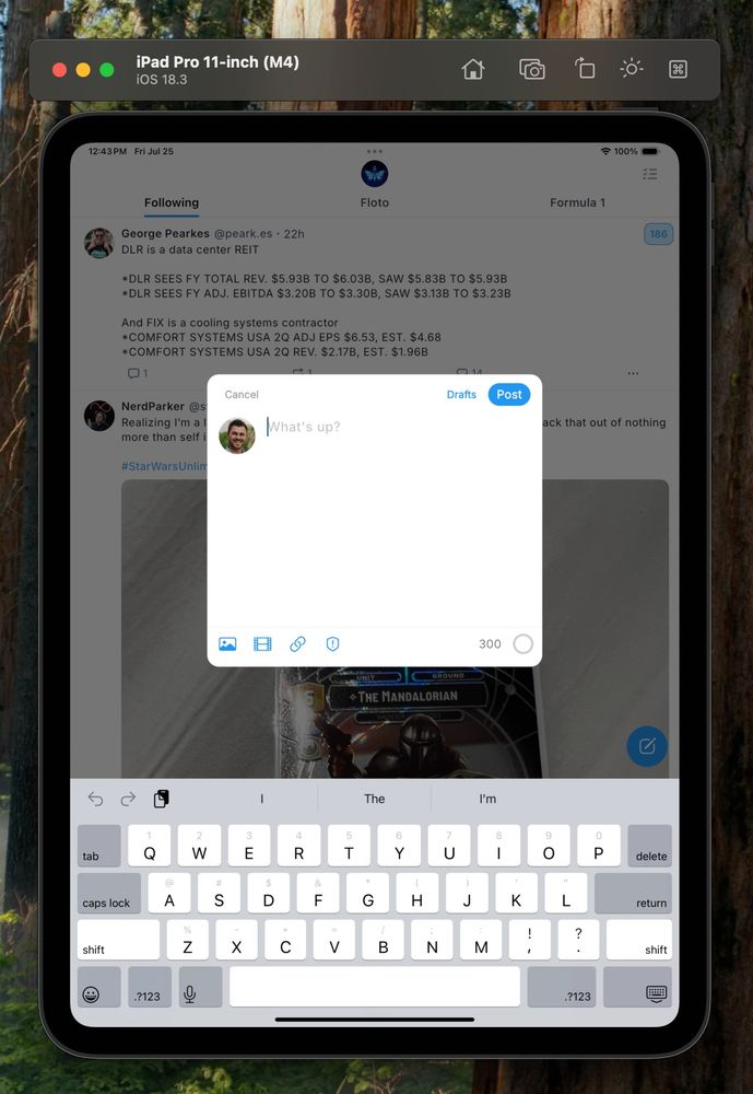 A screenshot of Boost Blue on iPad.