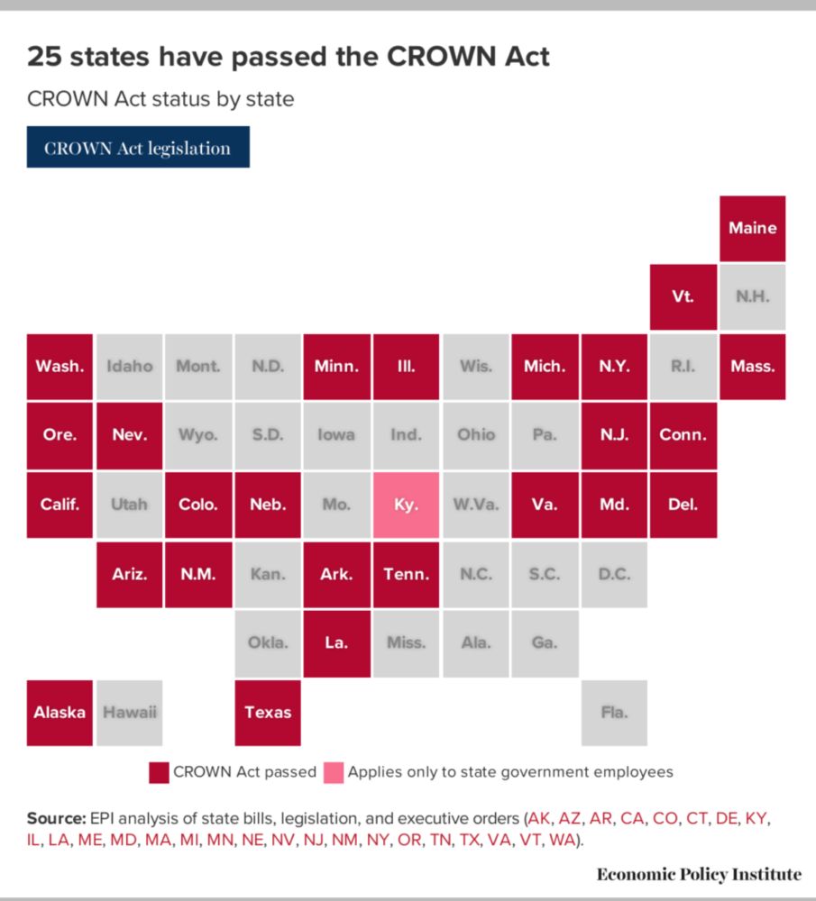 Half of U.S. states have passed the CROWN Act to ban hair discrimination