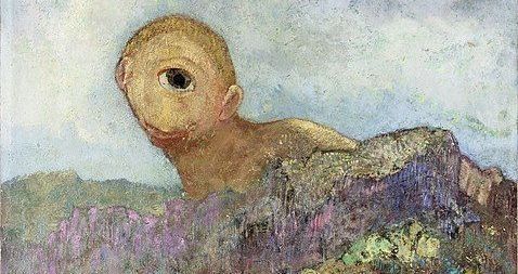 Tableau « Le Cyclope » par le peintre français Odilon Redon, vers 1914 - Odilon Redon, Domaine public, via Wikimedia commons