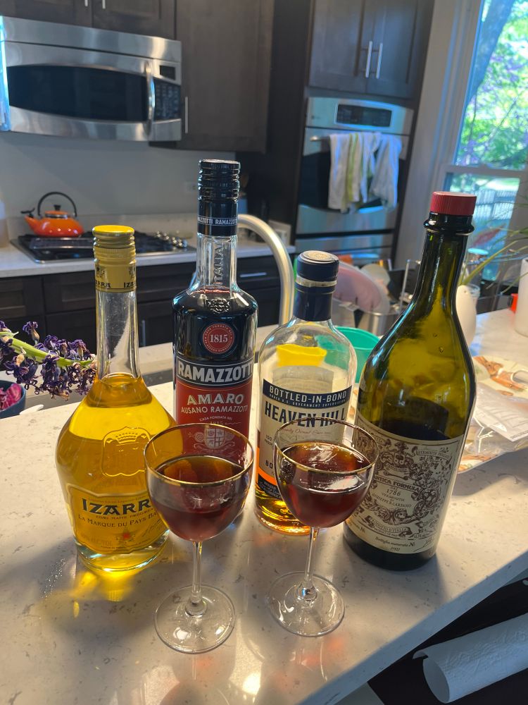 Bird’s Eye View cocktails plus ingredients. 