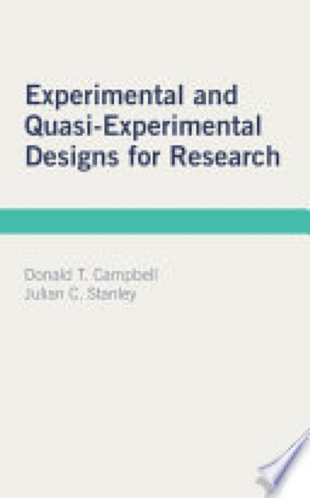 Experimental and Quasi-Experimental Designs for Research