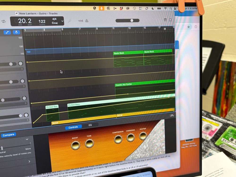 Digital audio file displayed on a computer monitor