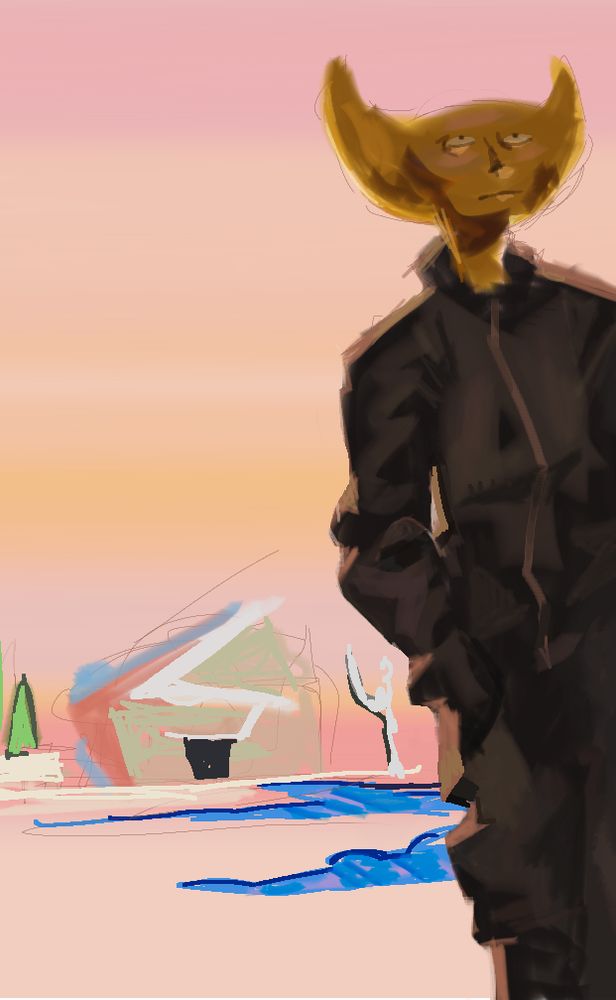 Wayne outside of his house from Hylics