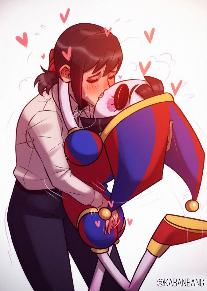 Kobeni Higashiyama making out with Pomni AmazingDigitalCircus