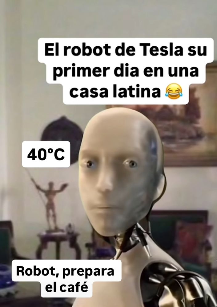 o primeiro dia do robô da tesla em uma casa latina

40 graus

- robô vai passar um café 