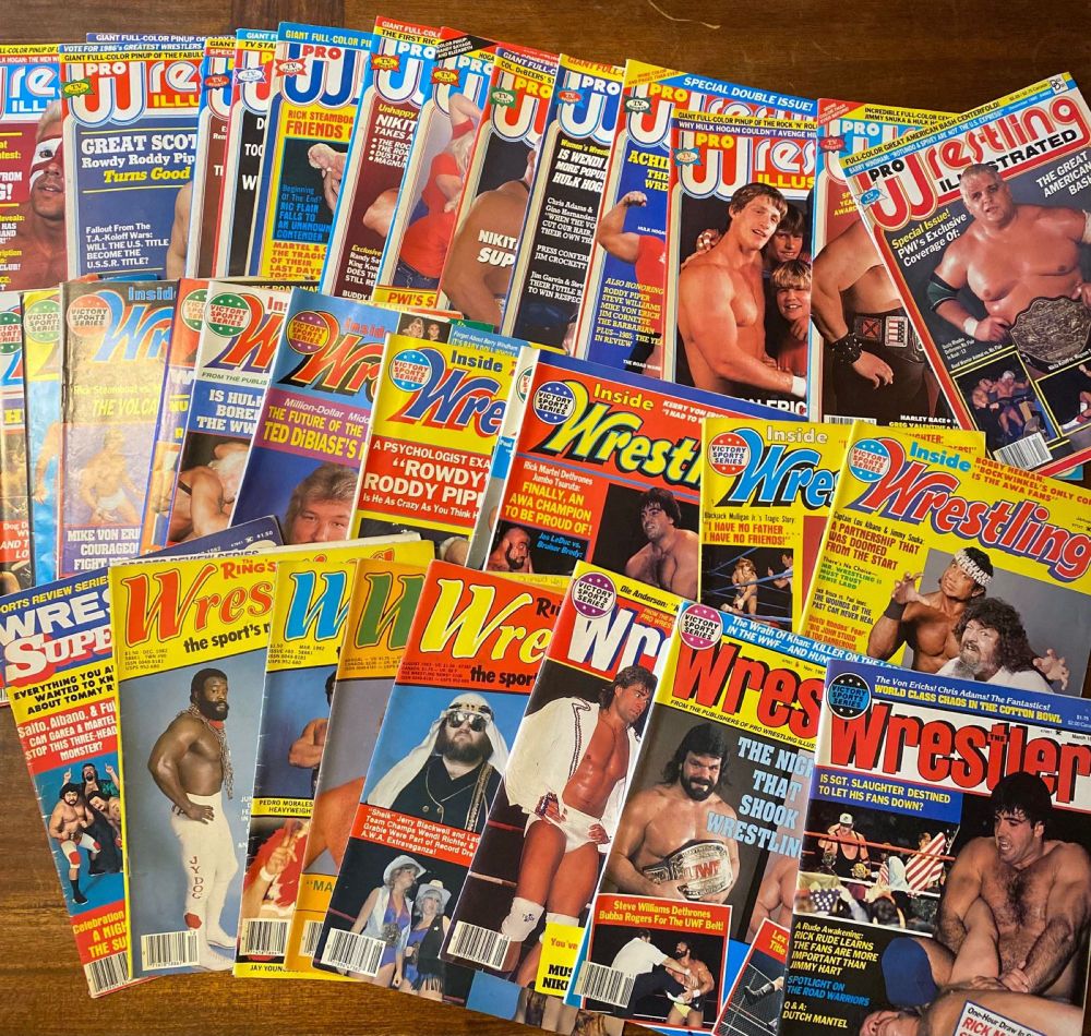 Five Random Vintage Wrestling Magazines