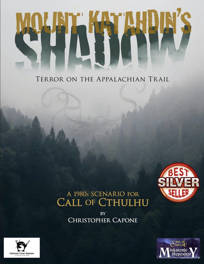 Would you like to have Arachnophobia?

If the answer is yes, please skip past the review and go straight to the link to purchase "Mount Katahdin's Shadow" by Christopher Capone.
If the answer is no, rest assured, this scenario will induce it anyway.

It´s 68 pages takes players on a wild ride in a nature-esque secluded location that should feel much more open than it does. In fact, we got a distinct claustrophobic experience out of our playthrough. While we spend close to 9 hours on the trail as a 4-player group, it can easily be structured to run as a single evening or convention event by the Keeper. 

The provided cast of 7 Pre-made Investigators are light on personal detail, which allowed us to create our own group dynamic, but if used for a convention, the Keeper might want to flesh them out a bit on the personality side.

The scenario is well structured with clear and helpful notes for the Keeper, making for a smooth run. The linear structure of the scenario helps to keep everything on track without making it feel railroady. 

None of us has been to the Appalachian Trail and apart from our Keeper, who is clearly insane, none of us wants to go there now.
We think you will understand why after playing it, so buy it as a gift for your Keeper and prepare for an amazing experience.

Alternatively, you could spend $6.95 on a can of bug spray, but what would be the fun in that?
Check it out here:
https://tinyurl.com/4tcmfhs7

#CallofCthulhu #TTRPG #MiskatonicRepository #Chaosium