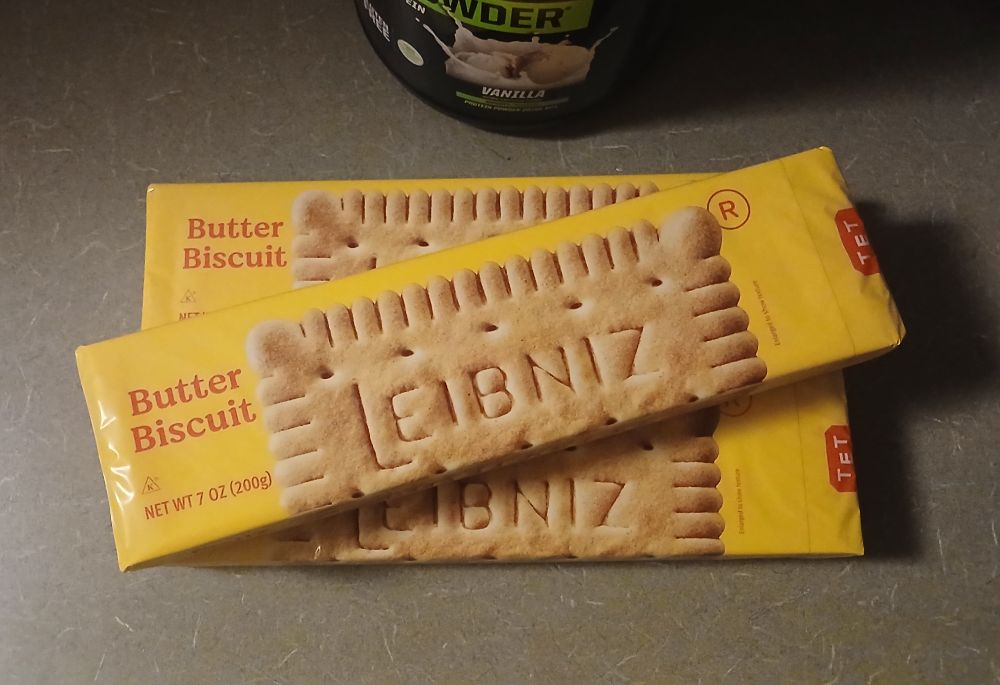 Leibniz biscuits, a German butter cookie